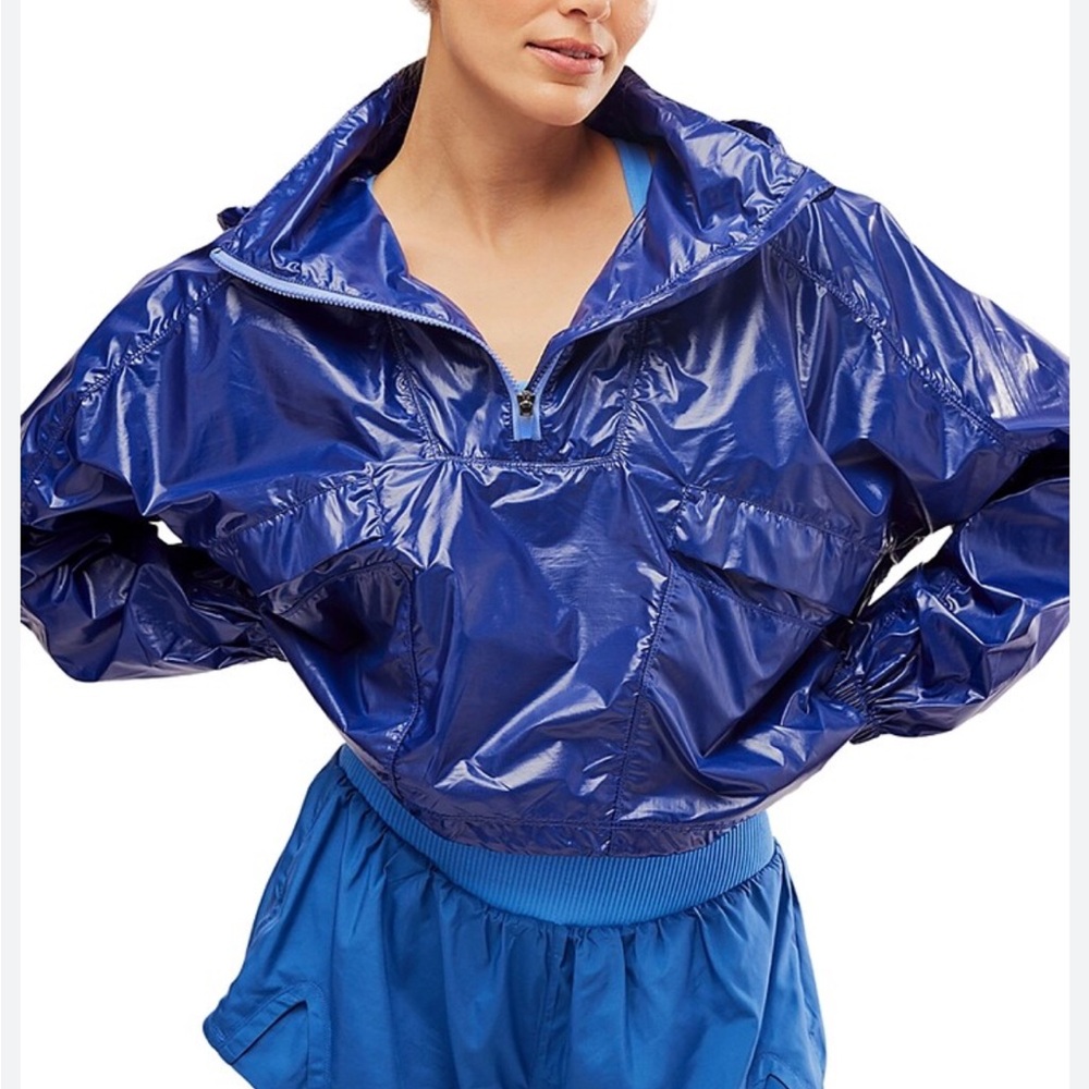 Free People Spring Showers Blue Jacket Xs